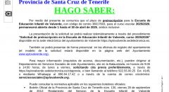 ABIERTO EL PLAZO DE PREINSCRIPCIÓN DE LA ESCUELA INFANTIL 25/26