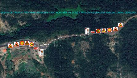 210525 corte parcial que afectará al carril de subida desde Juego de Bolas a Laguna Grande