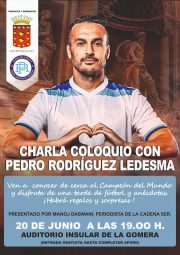 270525 Cartel encuentro con el futbolista Pedro Rodríguez en La Gomera