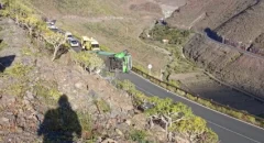 Accidente de guagua en la GM-2 en San Sebastián de La Gomera