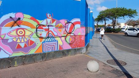Atentado contra el mural 'La fuerza femenina' pintado por más de 300 estudiantes del municipio por el Día Internacional de la Mujer (1)