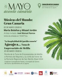 Cartel Músicas del mundo y Tuna de Empresariales de Melilla