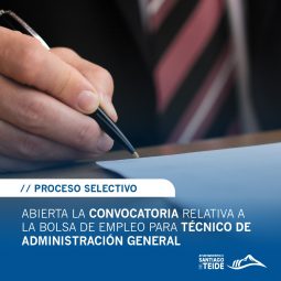 Cartel convocatoria Técnico-a Administración General
