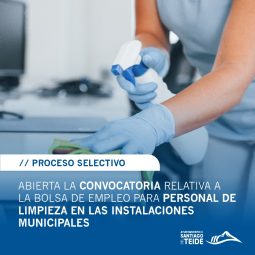 Cartel convocatoria personal de limpieza instalaciones municipales
