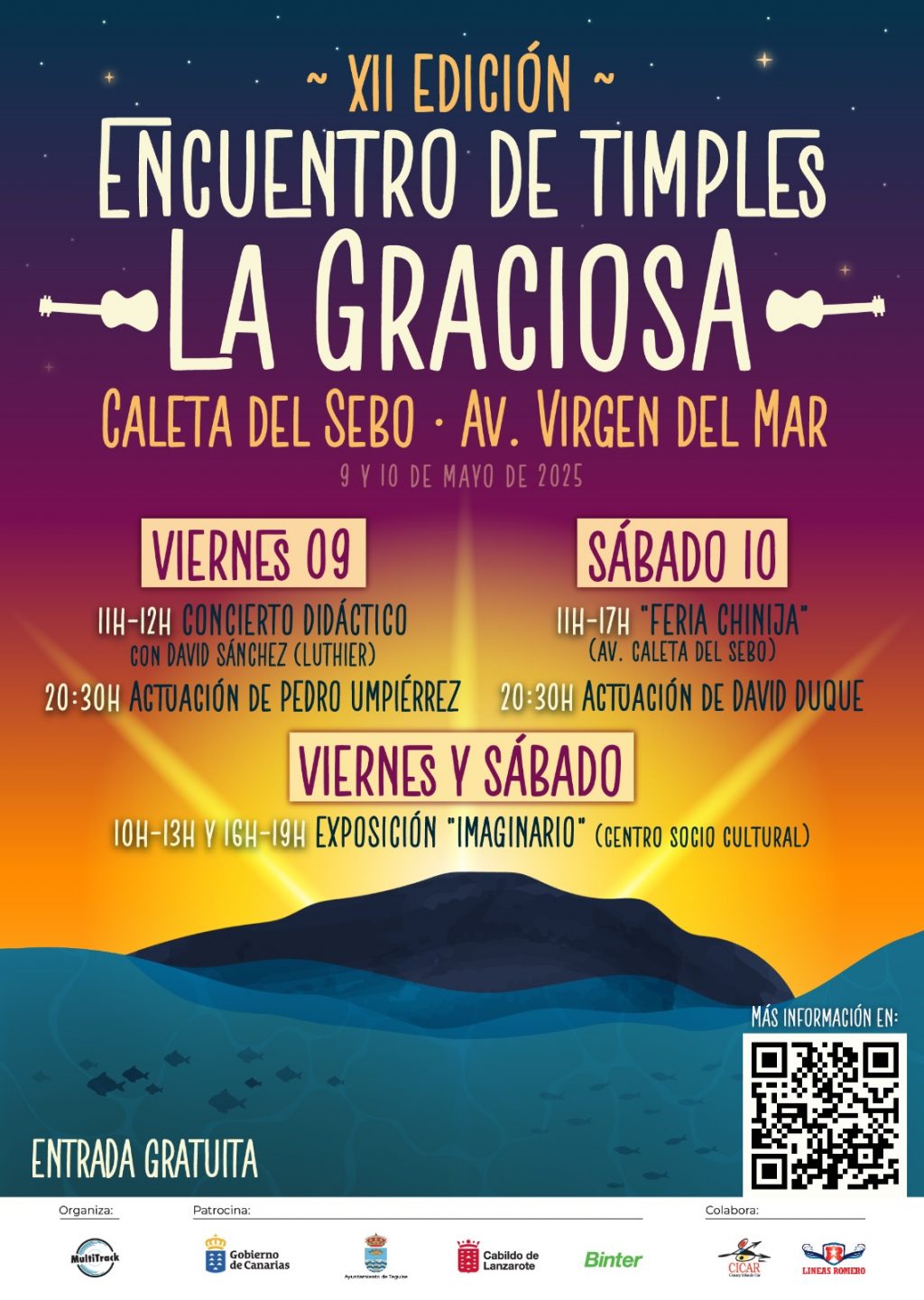 Cartel de la XII edición del Encuentro de Timples de La Graciosa