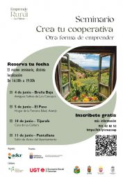 Cartel seminario 'Crea tu cooperativa'
