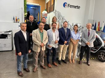 Consejero insular de Industria, con el presidente de Femete y directiva
