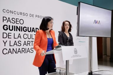 Darias durante el acto de presentación de la presentación de la propuesta ganadora. 2