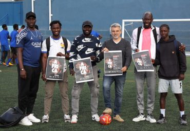 El edil David Hernández, junto a miembros de la Asociación Camaelón África con motivo de los actos pro el Día de África