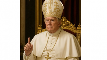 Trump postea en su cuenta de Truth Social una foto vestido de papa