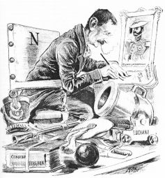 caricatura del escritor Benito Pérez Galdós