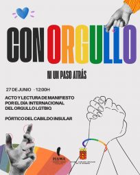 260625 Cartel de la lectura del manifiesto institucional con motivo del Día del Orgullo LGTBIQ+ en La Gomera