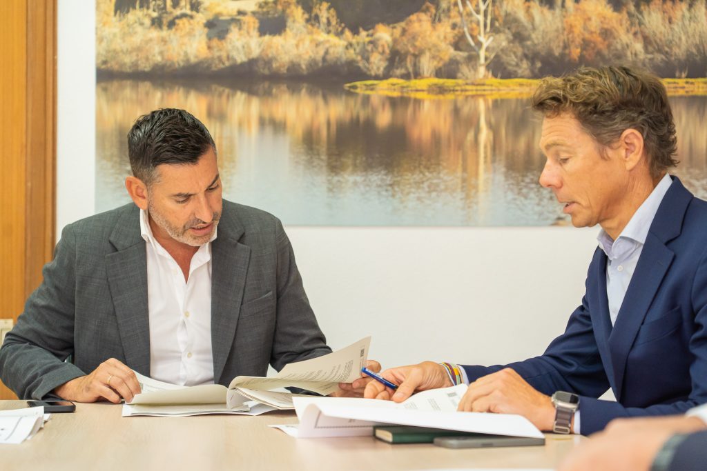 Alejandro Marichal y Javier Terán durante la reunión