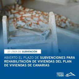 Cartel subvenciones rehabilitación de viviendas Plan de Vivienda de Canarias 2020-2025