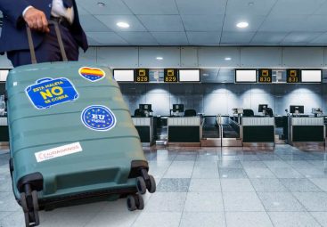 Check-in area of a modern airport