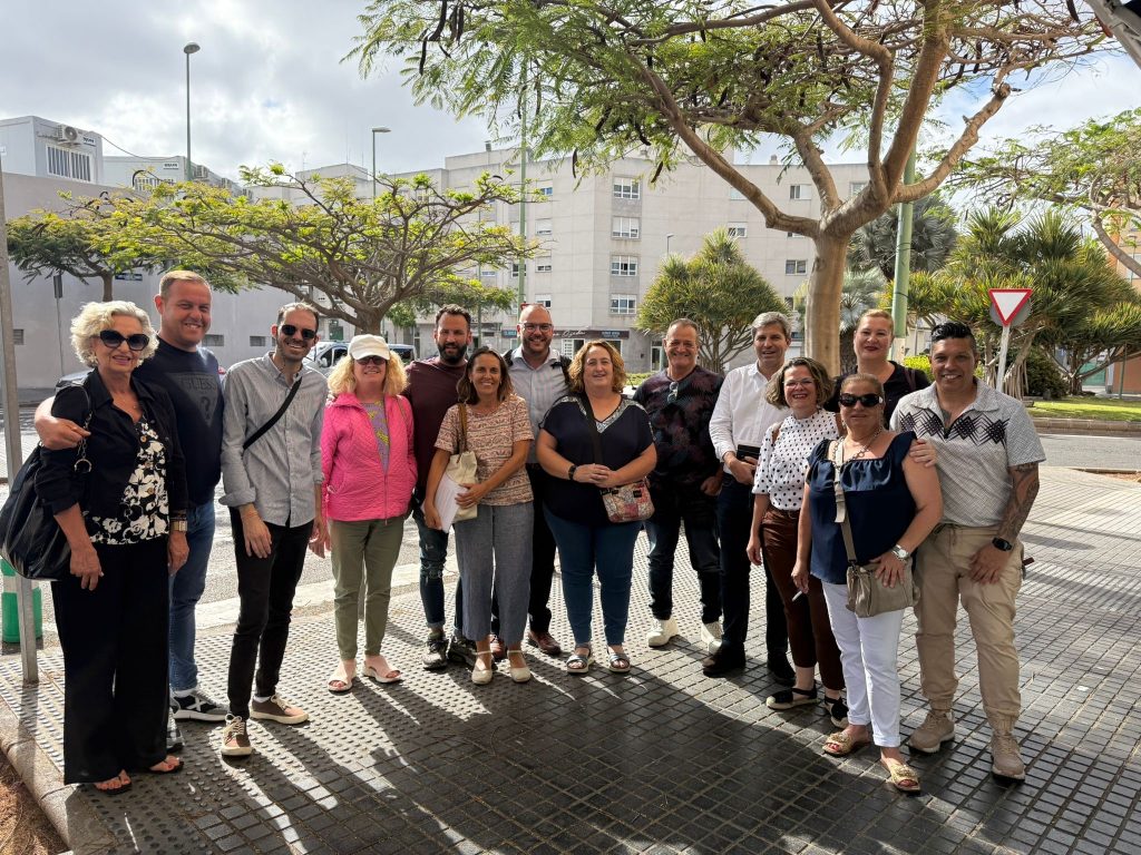 Momento de la reunión de la plataforma con Ruyman Santana