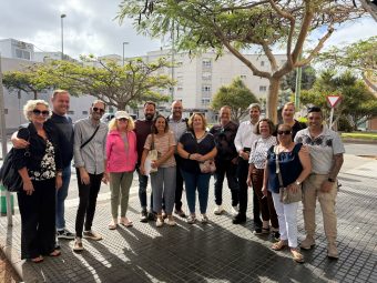 Momento de la reunión de la plataforma con Ruyman Santana