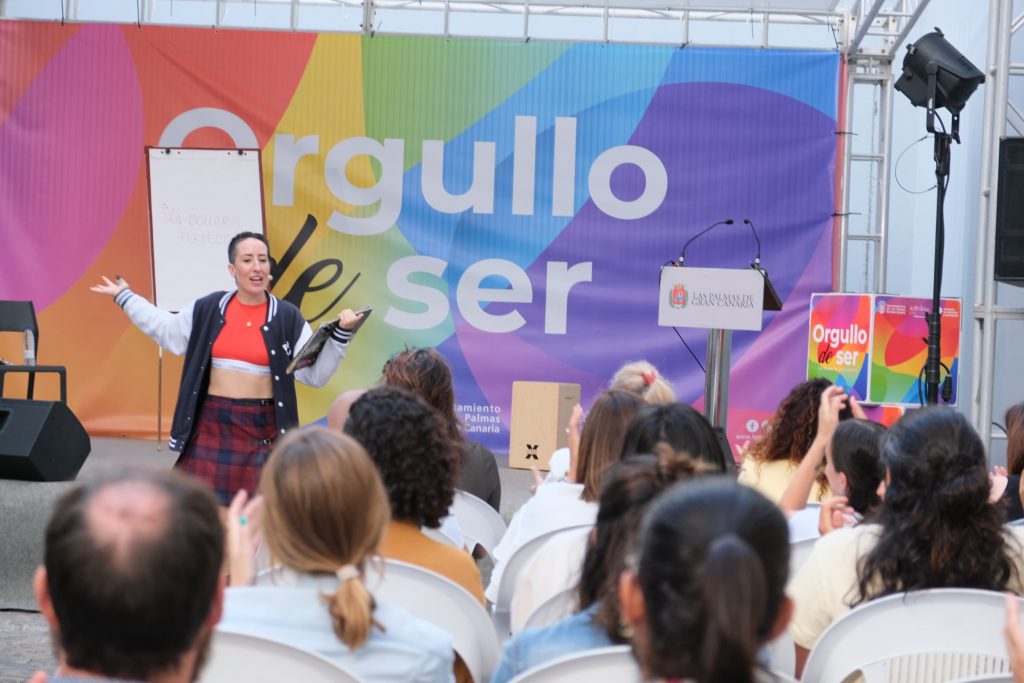Pitu Aparicio, durante el monólogo de 'La bollera perfecta'
