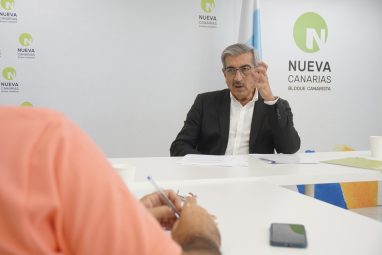 Roman Rodríguez en la sede nacional de NC