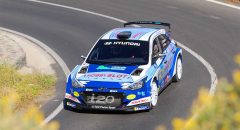 Raúl Quesada, al volante del Hyundai i20 R5 de Toñi Ponce Sport en el ‘Comarca Norte’
