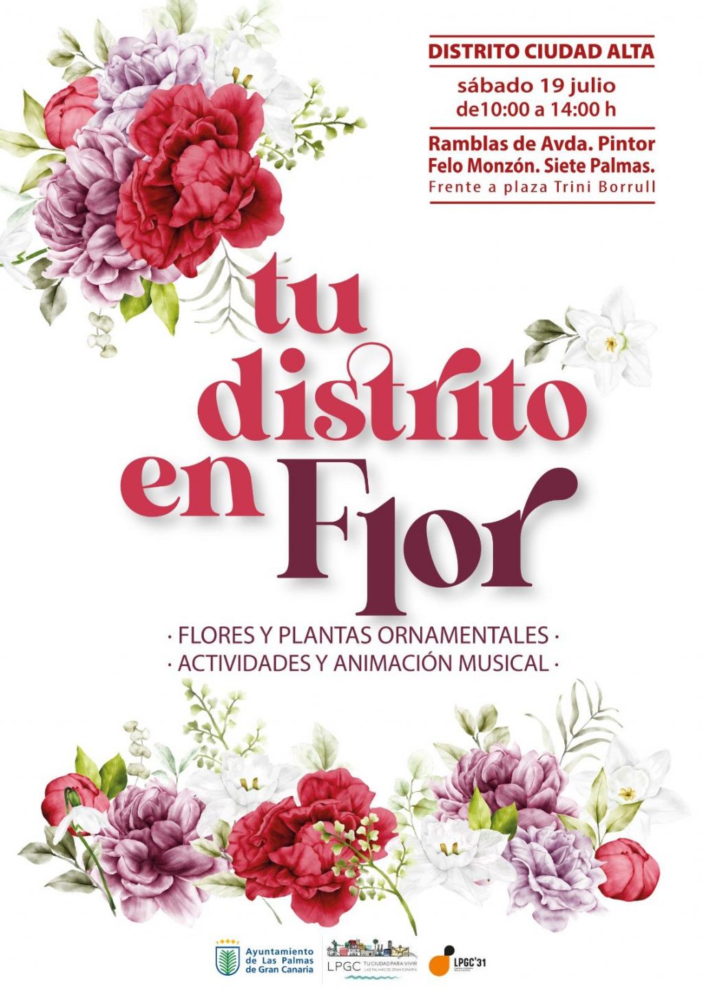 Cartel Tu Distrito en Flor
