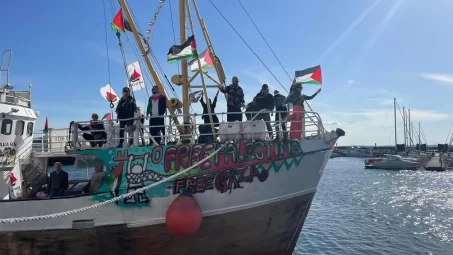El activista riojano en el barco Handala, Sergio Toribio, ya está en España