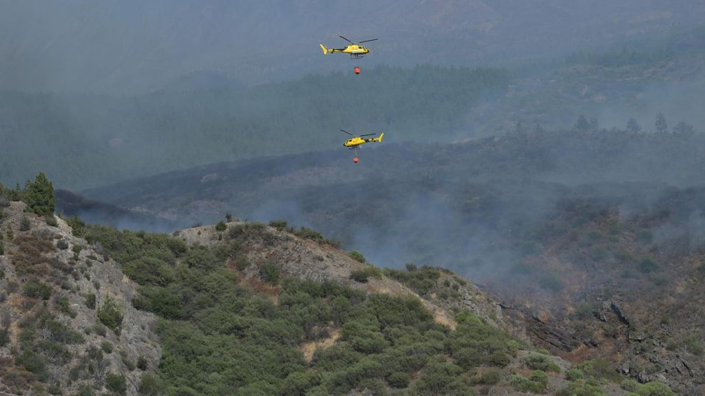Estabilizado el incendio de Tenerife tras afectar a unas 70 hectáreas de matorral y retama