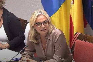 Esther Monzón durante la Comisión de Sanidad