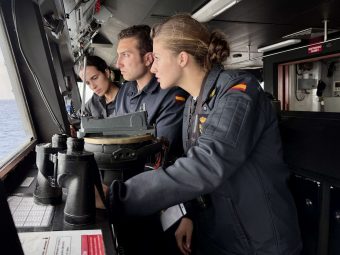 La princesa Leonor acaba su etapa en la Blas de Lezo y regresa a bordo de Elcano en Gijón