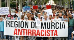Cabeza de la manifestación 'Región de Murcia Antirracista'