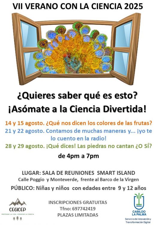 Cartel un verano con la ciencia