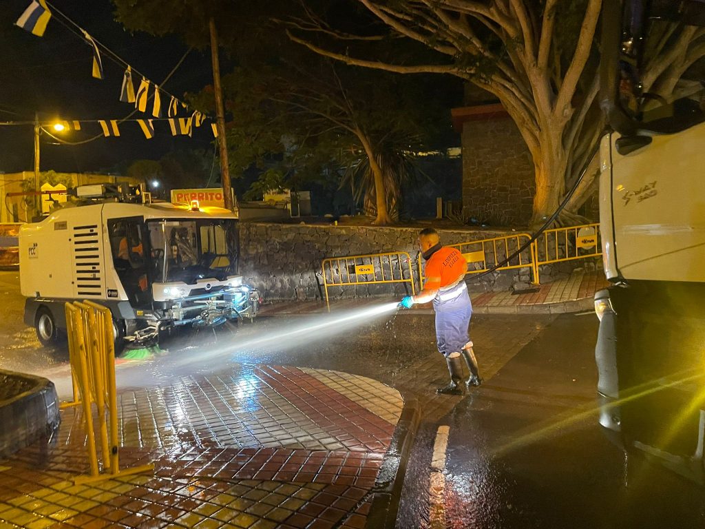 Dispositivo de limpieza de las Fiestas de San Lorenzo