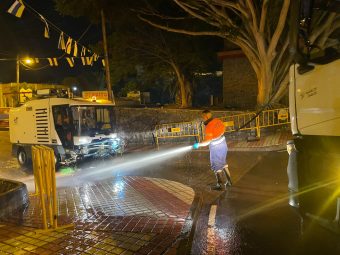 Dispositivo de limpieza de las Fiestas de San Lorenzo
