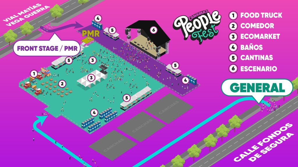 Mapa recinto Gran Canaria Canarias People FEST