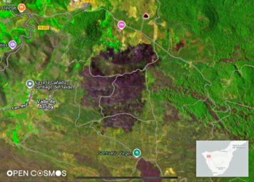 Open Cosmos-Imagen satélite incendio El Tanque
