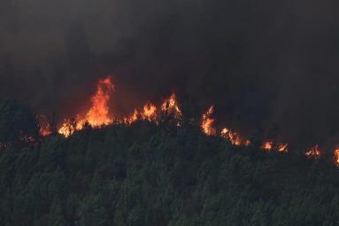 Sigue activo y en situación 2 el incendio de A Cañiza, que ha afectado a 300 hectáreas