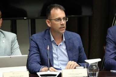 040925 Adasat Reyes, Vicepresidente Primero del Cabildo de La Gomera, durante la Comisión de Cabildos