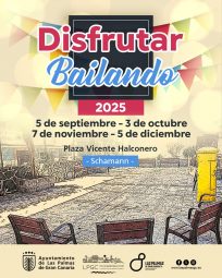 Cartel Disfruta Bailando en Vicente Halconero