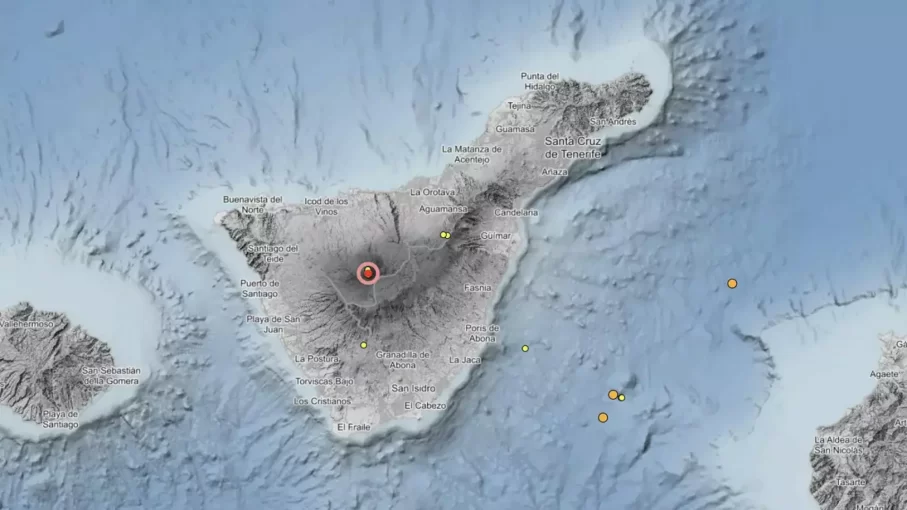 Registran un enjambre sísmico en el Teide con más de 90 terremotos de muy baja magnitud